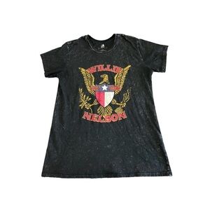 Willie Nelson Acid Washed Tee Size Small